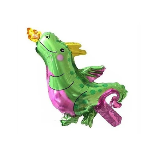 Globo Metalico Dinosaurio Verde Rosa 40x36cm-0