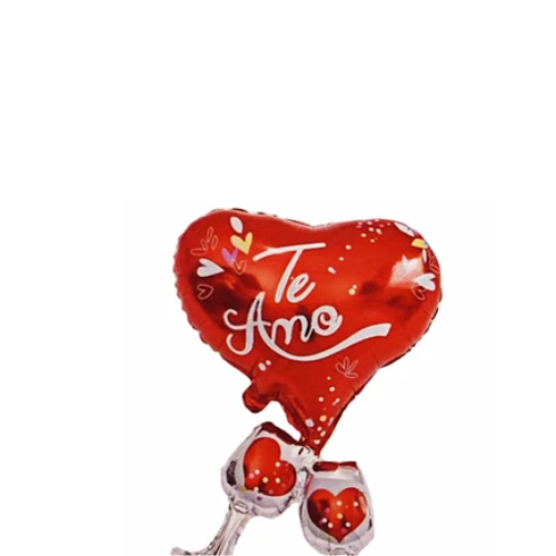 Globo Metalico Corazón Te Amo Copas 1Pcs 47x69Cm-1
