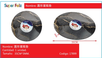 BASE DE TORTA 35CM NEGRO-0