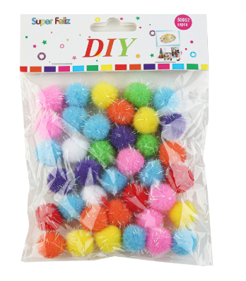 POMPONES COLORES SURTIDOS 1 CM-0