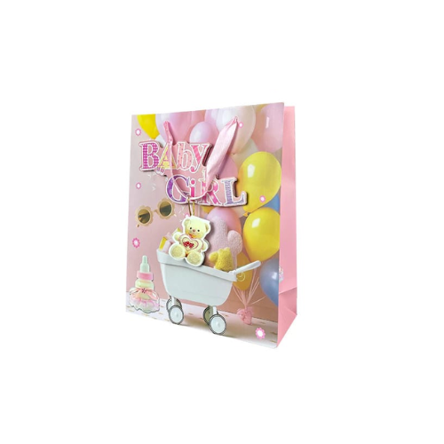 Bolsa De Regalo Diseños Surtidos Bebe 26X10X32Cm 12 Unid -0