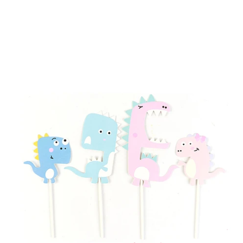 Set De Toppers De Dinosaurio 8x20cm-1