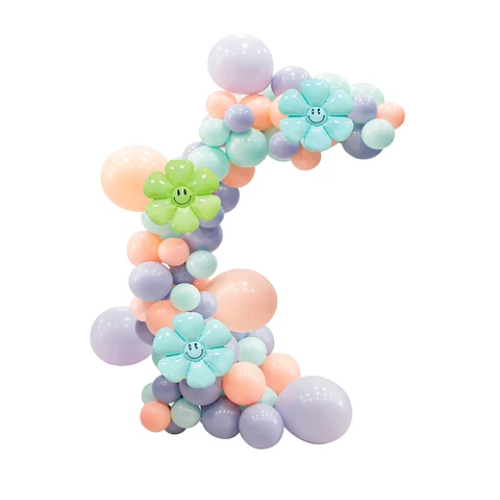Arco De Globos Orgánico Con Flores 82Pcs-0