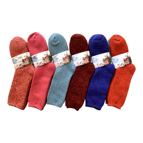 Calcetines De Mujer Corte Medio Toalla Liso 12 Unid-1