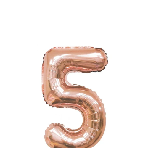 Globo Metálico Nº 5 Oro Rosa 32-1
