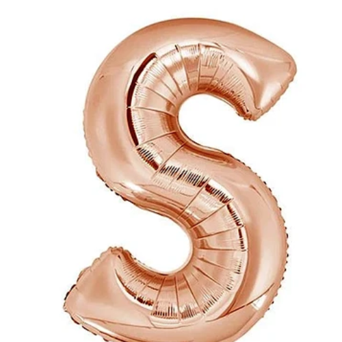 Globo Letra S Oro Rosa 16 Pulgadas-1