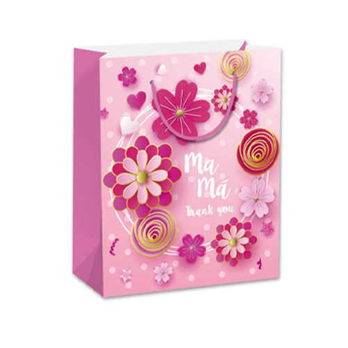 Bolsa De Regalo Flores Dia De Las Madres 18X8X24Cm 12 Unid-0