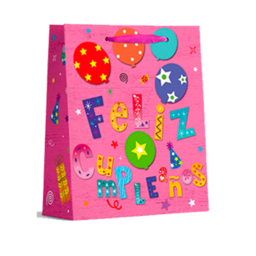 Bolsa De Regalo Regalos Y Globos 18X24X8.5Cm |12 Unid-0