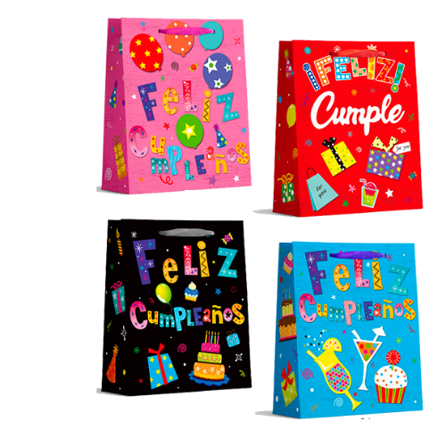 Bolsa De Regalo Regalos Y Globos 18X24X8.5Cm |12 Unid-1