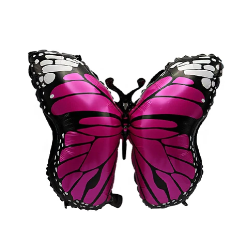 Globo Metálico Mariposa 55x72cm Color Fucsia-0