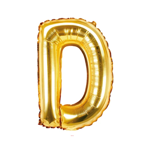 Globo Letra D Oro 16 Pulgadas-0