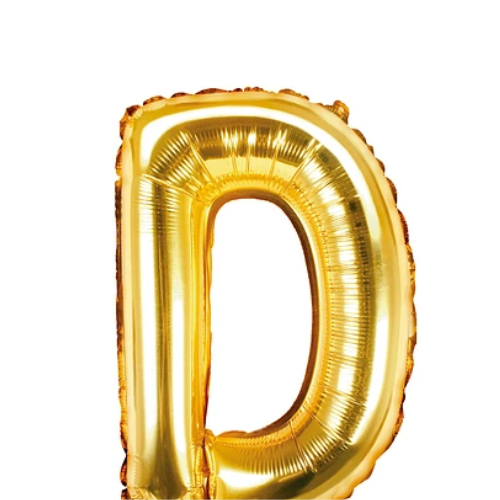 Globo Letra D Oro 16 Pulgadas-1