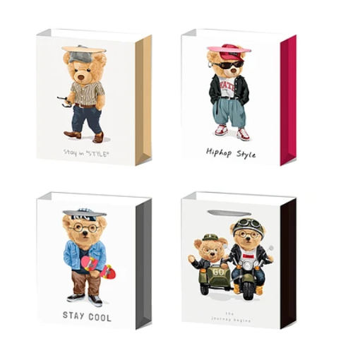 Bolsa De Regalo Estampado De Oso Diseño Aleatorio 12 x31x40cm