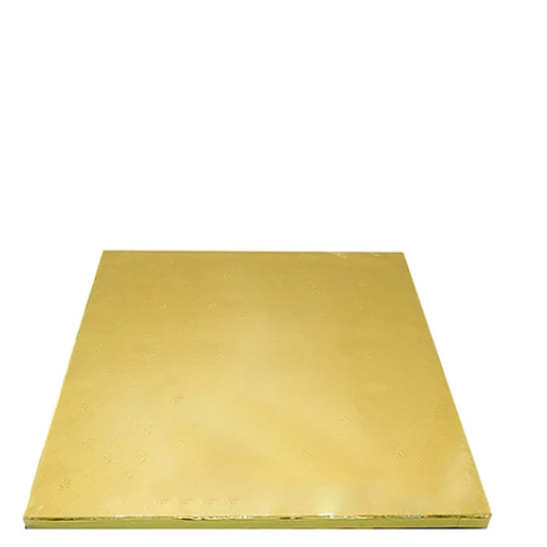 Base Para Torta Cuadrada Dorado 40.5cm 12mm-1