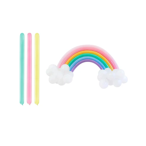 Globos Largos 100pcs 30cm Colores Pasteles-0