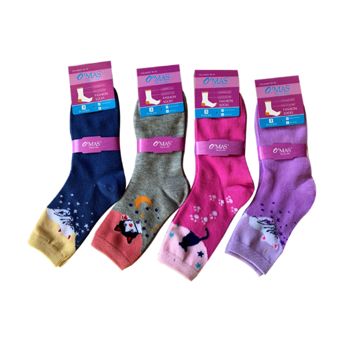 Calcetines De Mujer Corte Medio Gato Luna 12 Unid-1