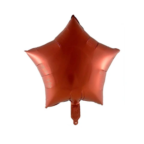 Globo Metálico Estrella Color Café 45Cm-0