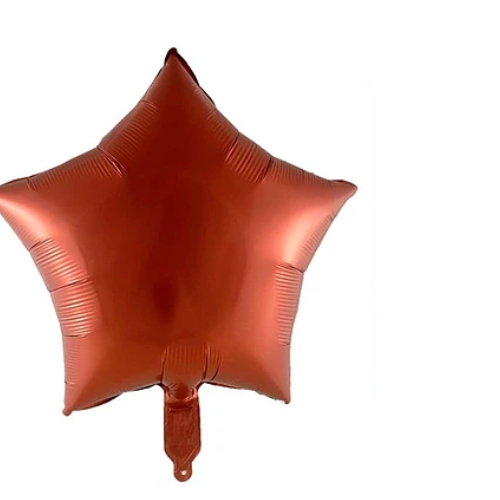 Globo Metálico Estrella Color Café 45Cm-1