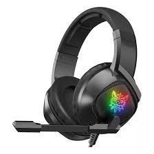 Audífonos gamer Onikuma K20 negro con luz  rgb LED-1