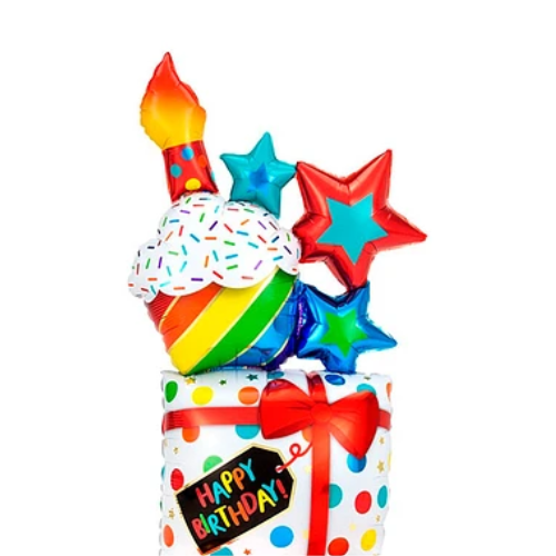 Globo Metalizado Regalo De Cumpleaños 62x109Cm-1
