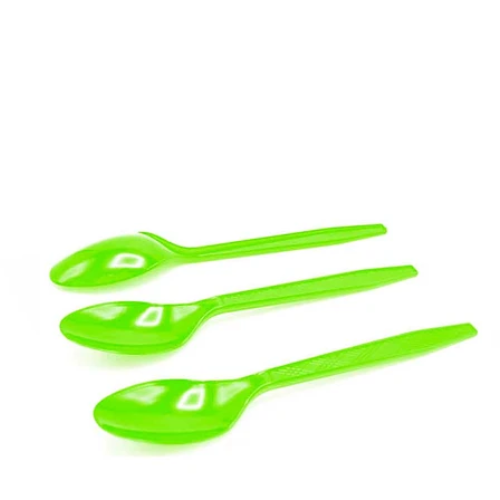 Cucharillas Plasticas Verdes 12pcs