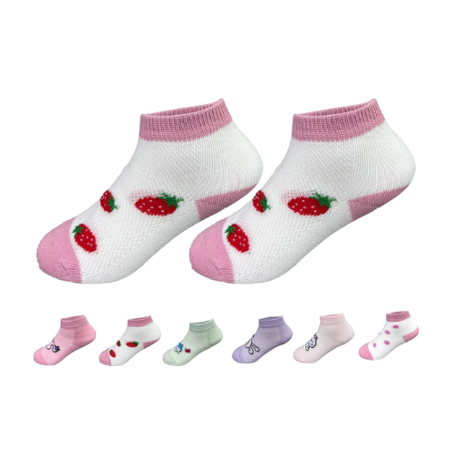 Calcetines De Bebe Niña Con Diseños Talla 18-24 12 Unid-1