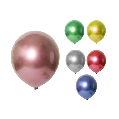 Globos Cromados 25pcs 23cm Colores Surtidos-0