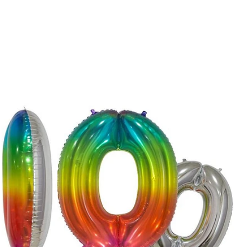 Globo Metálico Número 0 Multicolor 16 Pulgadas-1