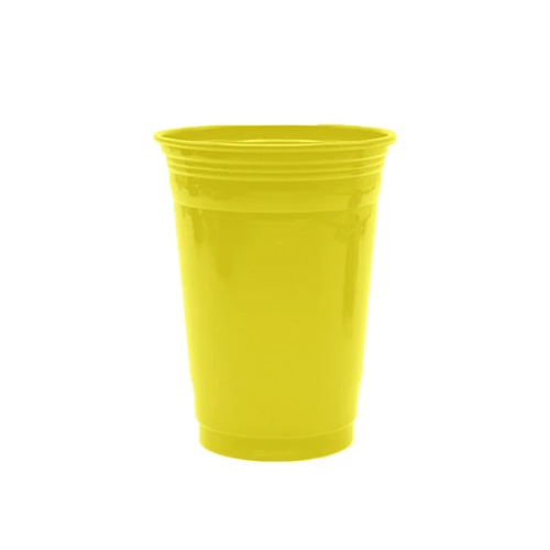 Vaso Plástico 10pcs 560ml Amarillo