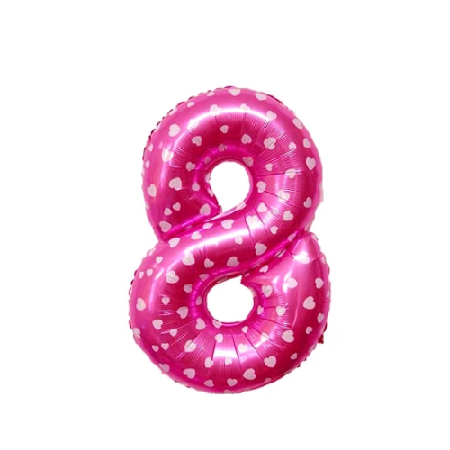 Globo Número 8 Rosa 16 Pulgadas-0