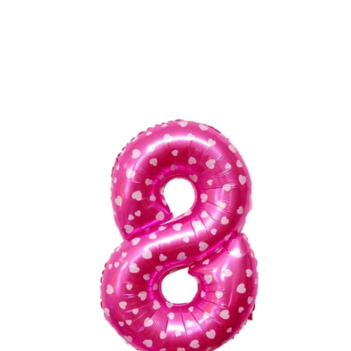 Globo Número 8 Rosa 16 Pulgadas-1