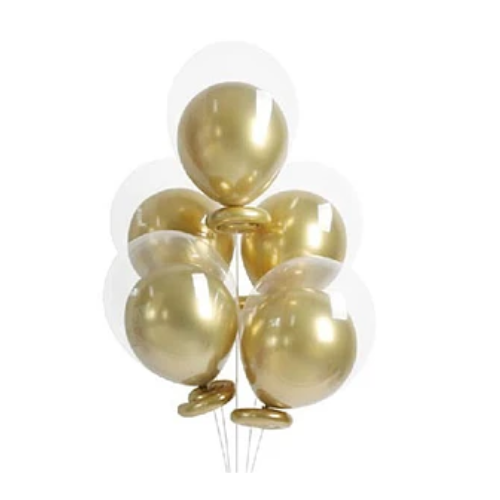 Set De Globos De Latex Dorado