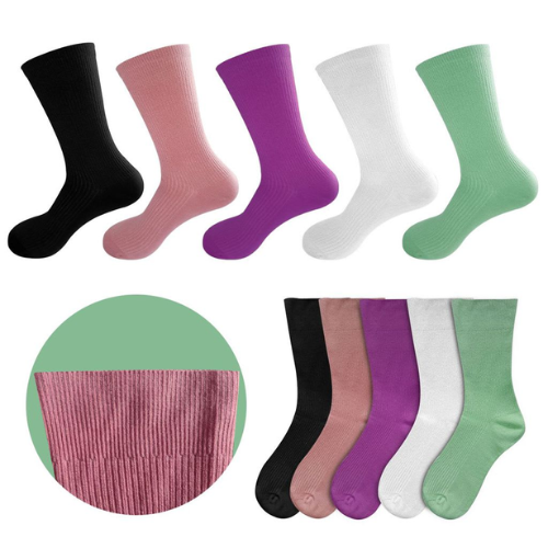 Calcetines Mujer Liso Media Cana Bambu 12 Unidades-1