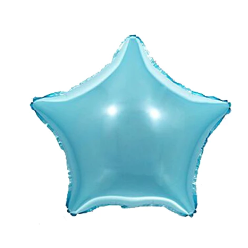 Globo Metálico Estrella Azul Claro 8Pcs 12Cm-0