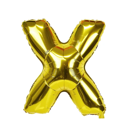 Globo Letra X Oro 30 Pulgadas-0