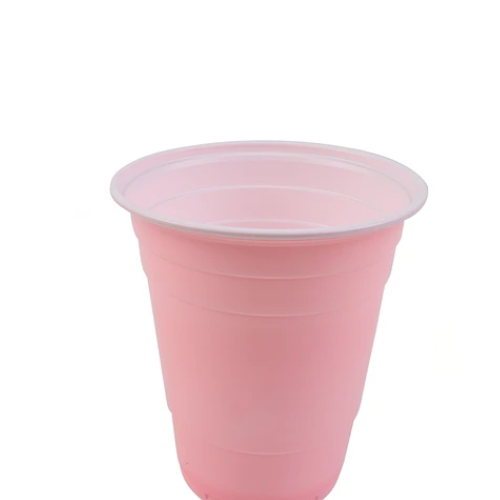 Vasos Plasticos Rosa 500ml 10pcs-1