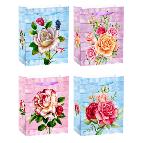 Bolsa De Regalo Rosas 31X12X40Cm | 12 Unid-1