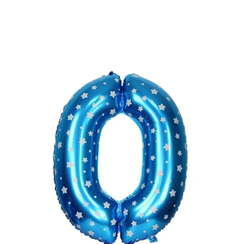 Globo Número 0 Azul 16 Pulgadas-1