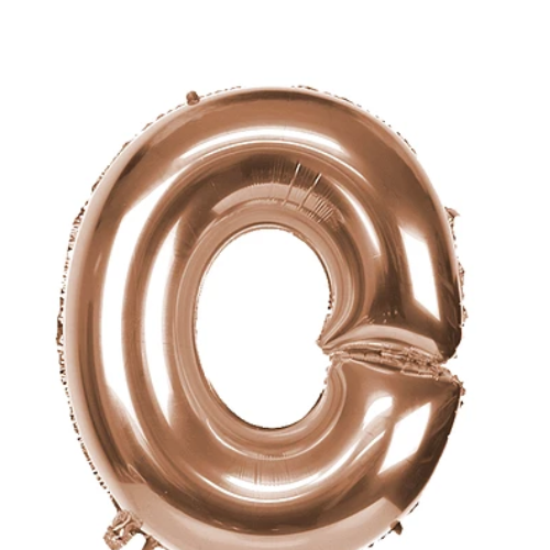 Globo Letra O Oro Rosa 16 Pulgadas-1