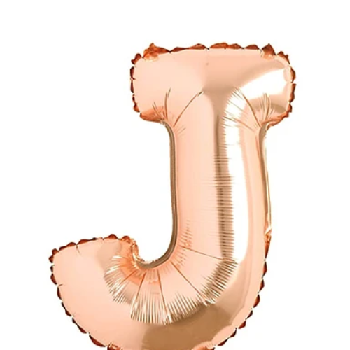 Globo Letra J Oro Rosa 16 Pulgadas-1