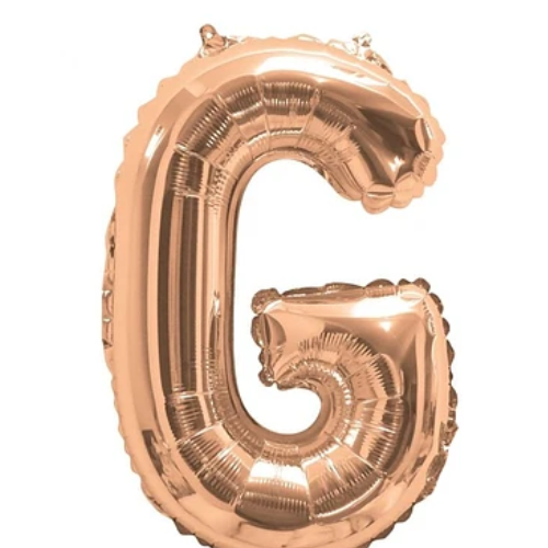 Globo Letra G Oro Rosa 16 Pulgadas-1
