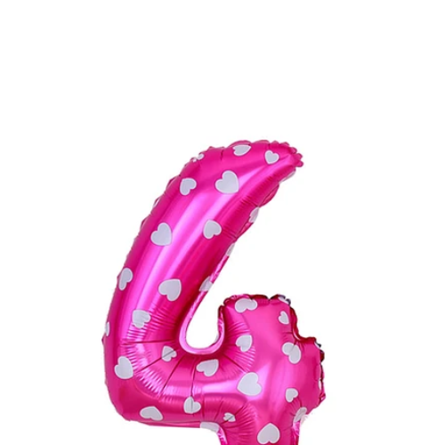 Globo Número 4 Rosa 16 Pulgadas-1