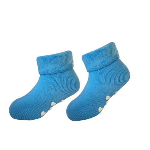 Calcetines Polar Bebe Corte Medio Antideslizante 12 Unid-0