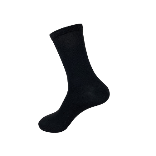 Calcetines De Mujer Corte Medio Liso Negro 12 Unid-0