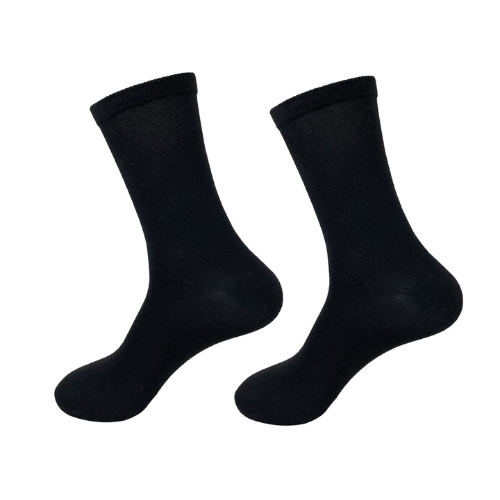 Calcetines De Mujer Corte Medio Liso Negro 12 Unid-1