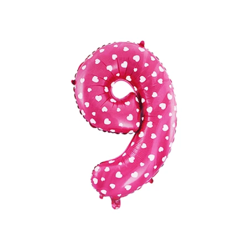Globo Número 9 Rosa 16 Pulgadas-0