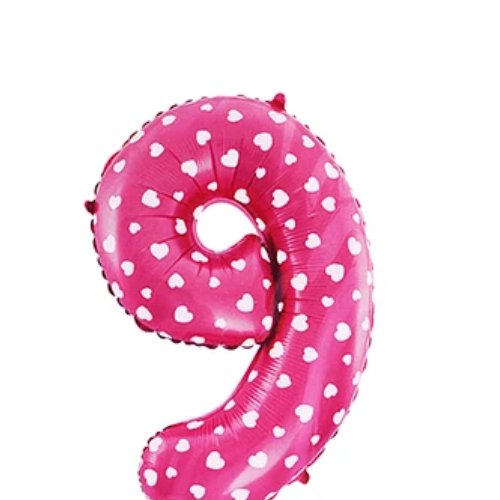 Globo Número 9 Rosa 16 Pulgadas-1