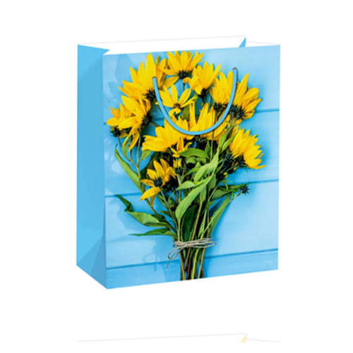 Bolsa Regalo Flores Fondo Colores Surtidos 26X10X32Cm 12 Uni-0