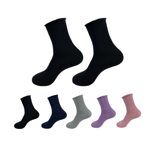 Calcetines De Mujer Diabeticos Liso Algodon 12 Unid-1