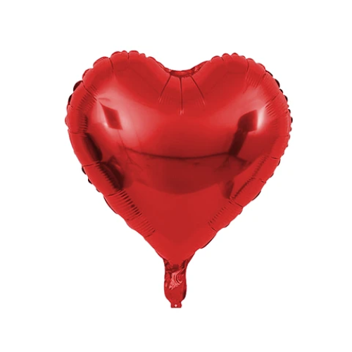 Globo Metalico Corazón Rojo 2Pcs 9 Pulgadas-0